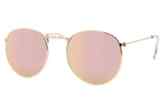 Cheapass Sonnenbrille Rund Metall Verspiegelt UV400 Damen Herren