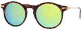 Cheapass Sonnenbrille Runde Gläser Braun Leopard Animal Print Rund Vintage Damen Herren
