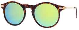 Cheapass Sonnenbrille Runde Gläser Braun Leopard Animal Print Rund Vintage Damen Herren