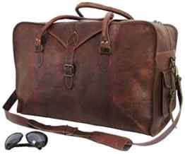 Classydesigns 21″ Geräumige Vintage Reisetasche / Weekender aus geöltem Leder von