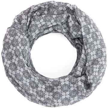 Compagno Leichter Sommer-Loopschal für Damen mit klassischem Muster Schal Damenschal