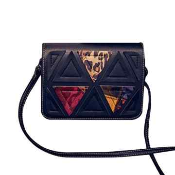 Contever® Damen Vintage Kunstleder Schultasche Umhängetasche Freizeit Taschen (Farbe Nähte #1)