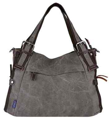 Coofit Damen Canvas Umhängetasche Messenger Bag Handtasche Hobo