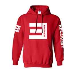 Cosdaddy / Eminem Hip Hop Sweater Hoodie Kapuzenpullover Schwarz Cosplay Kostüm US Size(S, Rot)