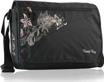 DANIEL RAY Umhängetasche FLOWER Schultertasche Laptop Tasche Schwarz