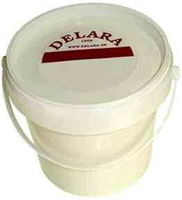 DELARA Lederfett 500 ml mit kleinem 4-teiligem Bürsten-Set, einem Schwamm und einem Poliertuch – Made in Germany