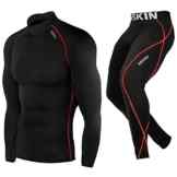 [DRSKIN] DRSR Compression Base Layer Long Sleeve Under Shirt & Pants schwarz