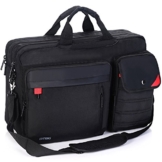 DTBG Nylon mehrzweck Businesstasche mehrfachfach Reise Rucksack geräumig Laptop Tasche Messenger Bag Aktentasche Computer Schultertasche Wanderntasche Daypack für 17,3 Zoll Laptop / Macbook / Tablet, Schwarz