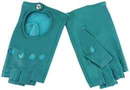 Damen Handschuhe fingerlos – hochwertiges weiches Nappaleder Schafsleder in mint grün