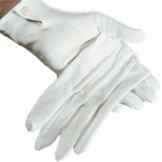 Damen-Handschuhe weiß mit Knopf