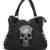 Damen Handtasche mit Strass Totenkopf Canvas Tasche Shopper Schultertasche Henkeltasche TCTK