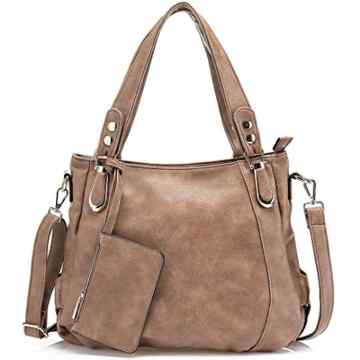 Damen Henkeltaschen Tote Handtasche Umhängetasche by IN ANGEL PU Leder Taschen Damen Shopper Schultertasche(L:38cm,H:29cm)