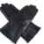 Damen Premium Quality Super Weich Leder Handschuhe Pelzfutter Streifen Detail Slim Fit