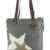 Damen Vintage Tasche Shopper Schultertasche Handtasche aus Canvas/Segeltuch mit Leder 1807 41x42x10 cm