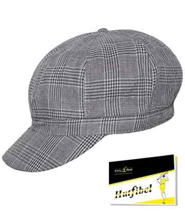 Damenballonmütze Ballonmütze Ballonkappe Schirmmütze Freizeitmütze Sommermütze Sommercap Streetwear kariert für Frauen (PT-7947-S17-DA0) inkl. EveryHead-Hutfibel