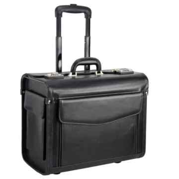 Dermata Pilotenkoffer Trolley Leder 45,5 cm Laptopfach