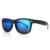 Distressed Blues Matt matte Sonnenbrille im Retro Wayfarer Stil 80er