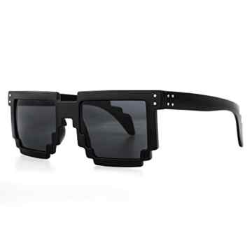 Distressed Pixel Sonnenbrille im Retro Stil 70er 80er