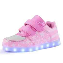 DoGeek LED Schuhe Kinder Damen 7 Farbe USB Aufladen Leuchtend Sportschuhe Led Kinder Farbwechsel Sneaker Turnschuhe für Herren Damen