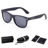 Dollger Klassische polarisierte Wayfarer Sonnenbrille Horn umrandeten Rahmen Spiegel Objektiv