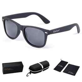 Dollger Klassische polarisierte Wayfarer Sonnenbrille Horn umrandeten Rahmen Spiegel Objektiv