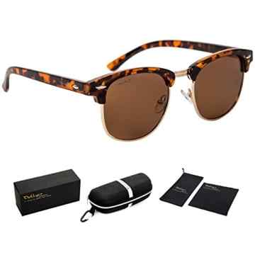 Dollger Wayfarer Clubmaster Sonnenbrille Halbrahmen Metallrahmen Spiegel Sonnenbrille