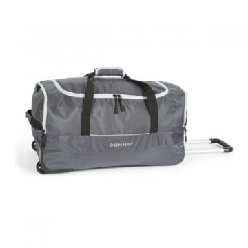 Donnay Reisetasche mit zwei Rollen 80 Liter | Hochwertige und leichtgängige Rollen & stabiler Aluminium Teleskopgriff – als Duffle Bag, Sporttasche, Reisekoffer, Trolley, Seitentaschen mit Wetpocket.