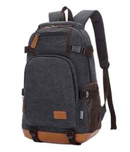 E-Bestar Unisex Canvas Rucksack Retro Daypack Leinwand Schultasche Segeltuch Fahrradrucksäcke 15 Zoll Laptop Wanderrucksäcke 4 verschid. Farben