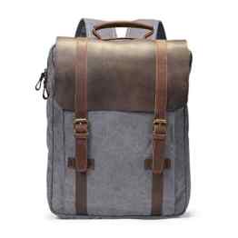 ECOSUSI Canvas Rucksack 15.6″ Laptoprucksack Schultasche Reisetasche Daypacks