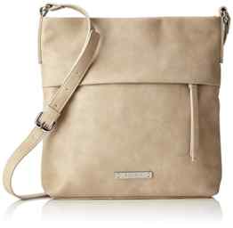 ESPRIT Damen mit Praktischem Innenleben Umhängetasche, Beige (Beige), 6,5x28x26 cm