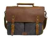 Ecosusi Aktentasche Messenger Bag Damen Umhängetasche Herren Schultertasche Leder Tasche