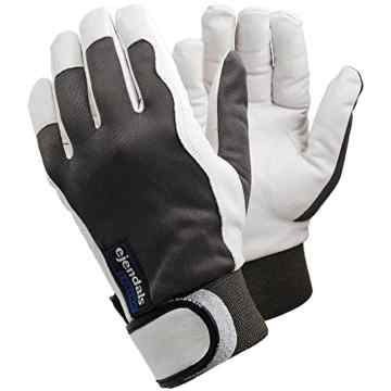 Ejendals Lederhandschuh Tegera 116, Größe 8, 1 Stück, grau / weiß, 116-8