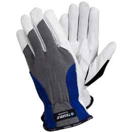 Ejendals Lederhandschuh Tegera 888, Größe 8, 1 Stück, grau / blau / schwarz / weiß, 888-8