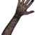 Elegante ca. 42cm lange schwarze Spitzen Netz Handschuhe von PartyXplosion 12065