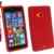Emartbuy® Eingabestift Pack für Microsoft Lumia 535 / Lumia 535 Dual Sim LCD Displayschutz + Metallic Mini Rot Eingabestift + Silikon Skin Tasche Case Hülle Rot