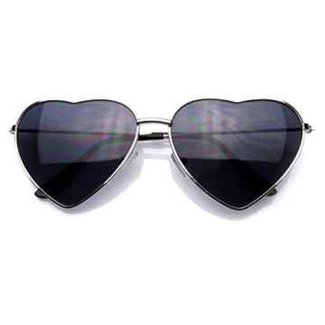 Emblem Eyewear – Premium Womens Niedlich Metallrahmen Herz Form Sonnenbrillen