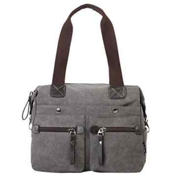 Eshow Damen Canvas Reise Täglich Schultertasche Handtasche Taschen Umhängetasche Shopper