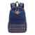 Evay 14 Zoll Notebook Laptop Canvas Bunt Streifen Rucksack für Damen Vintage Universität Wasserdicht Schulrucksäcke Laptoprucksack