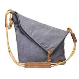 Fafada Damen Canvas Leder Umhängetasche Crossbody Schultertasche Mädchen Schultertaschen Lederhandtasche Shopper Messenger Bag