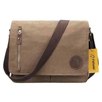 Fafada Herren Retro Canvas Freizeit Schultertasche Umhängetasche Handtasche Schultasche Messenger Bag Unitasche