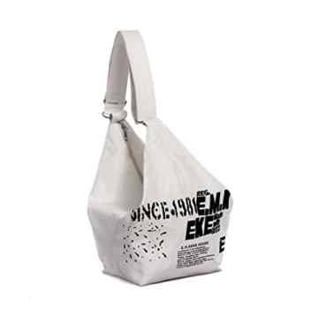 FakeFace Neue Art Modische Damen Canvas Tasche Schultertasche Umhängetasche Henkeltasche Damentasche Segeltuch Leinen Bag (Weiß)