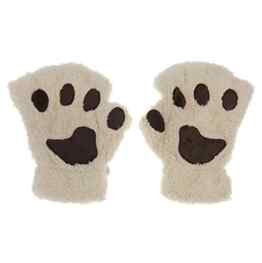 FakeFace® Winter Süße Pfote Fingerlose Handschuhe Fäustlinge Wärmehaltung