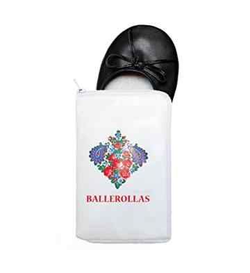 Faltbare Ballerinas BALLEROLLAS – Afterparty Schuhe – Wechselschuhe, schwarz Gr. 39-40