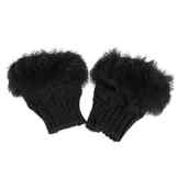 Fellimitat Fingerlose Handschuhe Fellhandschuhe Damenhandschuhe Winterhandschuhe