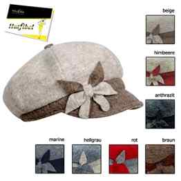 Fiebig Ballonmütze Damenmütze Schirmmütze mit Blüte (FI-52865) – inkl. EveryHead-Hutfibel