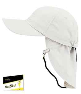 Fiebig Nackenschutzcap mit UV-Schutz Nackenschutzmütze Sommermütze Cap Basecap Damen Frauen abnehmbarer Nackenschutz (FI-47309-S16-DA1) inkl. EveryHead-Hutfibel