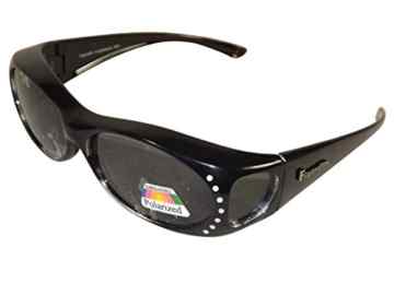 Figuretta Sonnen-Überbrille Straßdesign UV400 Polarisiert für Brillenträger Polbrille