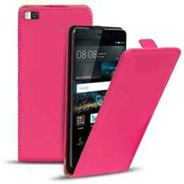 Flip Case für Huawei P8 Hülle Schutz Tasche Pu Leder Klapphülle Premium Schutzhülle Flip Cover in Pink