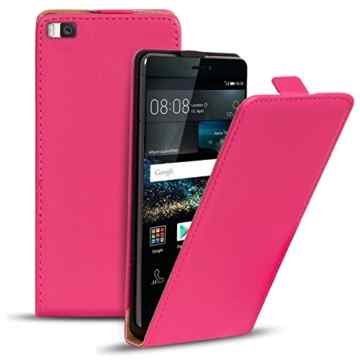Flip Case für Huawei P8 Hülle Schutz Tasche Pu Leder Klapphülle Premium Schutzhülle Flip Cover in Pink