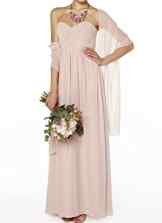 Flora Chiffon Brautbrautjunfer Schal Abschlussball Schal drapierende Stola,225cm